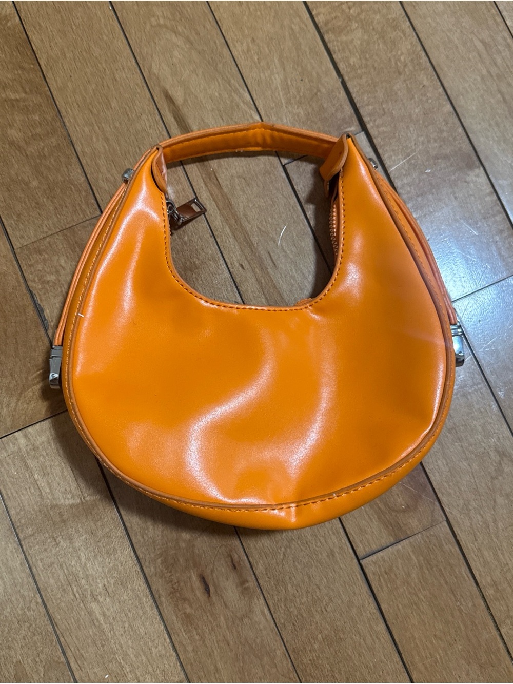 SHEIN Orange Crescent Mini Shoulder Bag